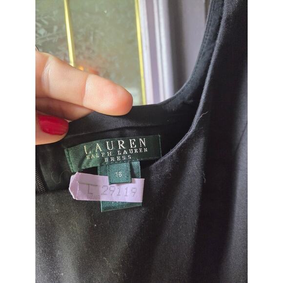 Lauren By  Ralph Lauren Midi Dress Black and White Plus Size 16 With Stretch! - Picture 5 of 6